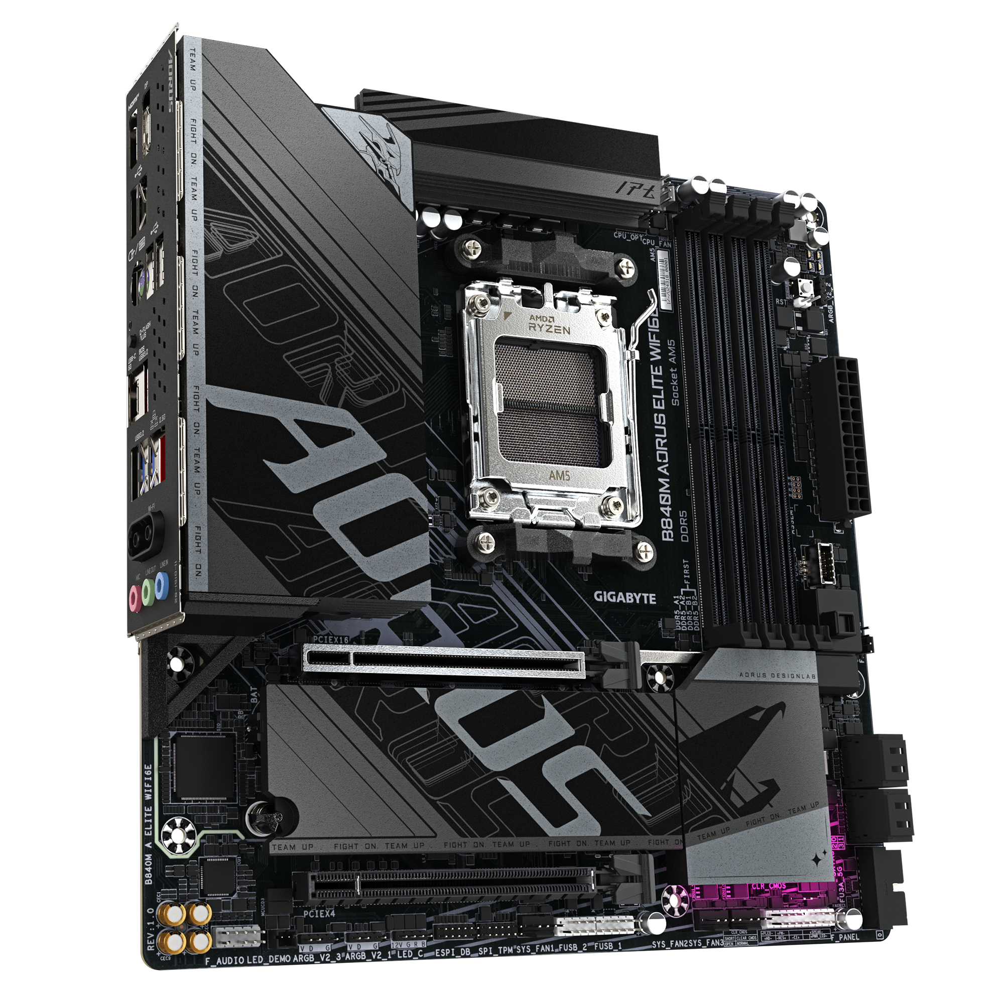 GIGABYTE B840M AORUS ELITE WIFI6E AMD B840 Socket AM5 micro ATX - Afbeelding 4