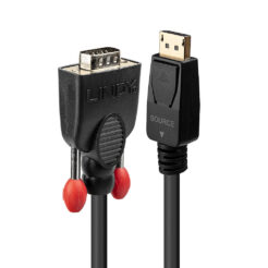 Lindy 41941 video kabel adapter 1 m DisplayPort VGA (D-Sub) Zwart - Afbeelding 2