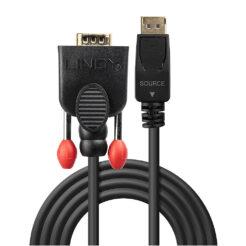 Lindy 41941 video kabel adapter 1 m DisplayPort VGA (D-Sub) Zwart - Afbeelding 3