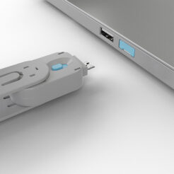 Lindy 40452 poortblokker Poortblokker + sleutel USB Type-A Blauw Acrylonitrielbutadieenstyreen (ABS) 5 stuk(s) - Afbeelding 5
