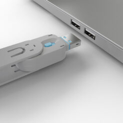 Lindy 40452 poortblokker Poortblokker + sleutel USB Type-A Blauw Acrylonitrielbutadieenstyreen (ABS) 5 stuk(s) - Afbeelding 4