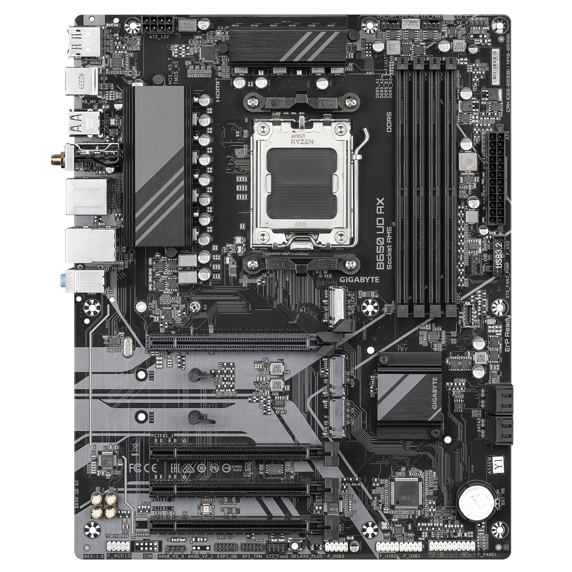 GIGABYTE B650 UD AX moederbord AMD B650 Socket AM5 ATX - Afbeelding 3