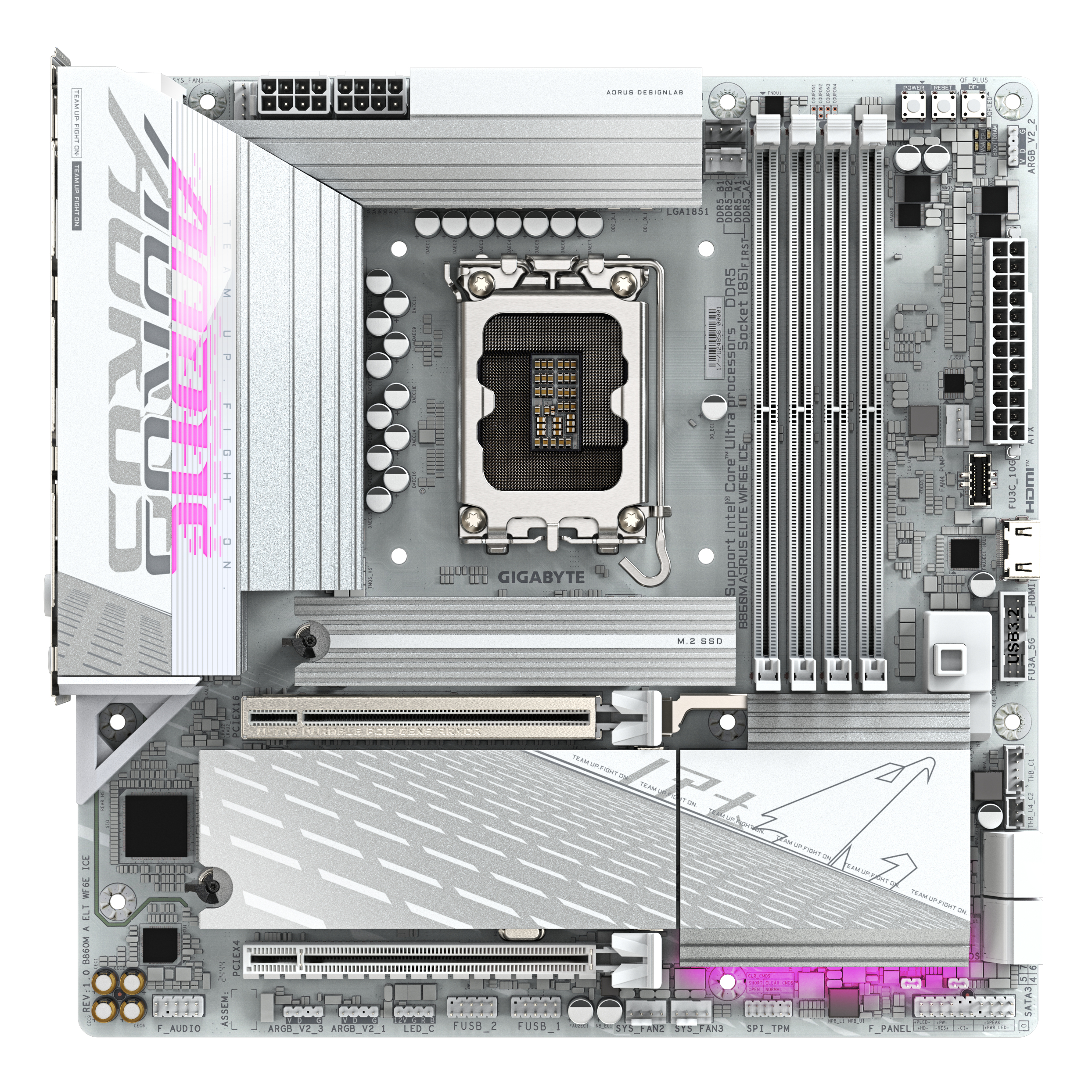 GIGABYTE B860M AORUS ELITE WF6E ICE Intel B860 LGA 1851 (Socket V1) micro ATX - Afbeelding 3