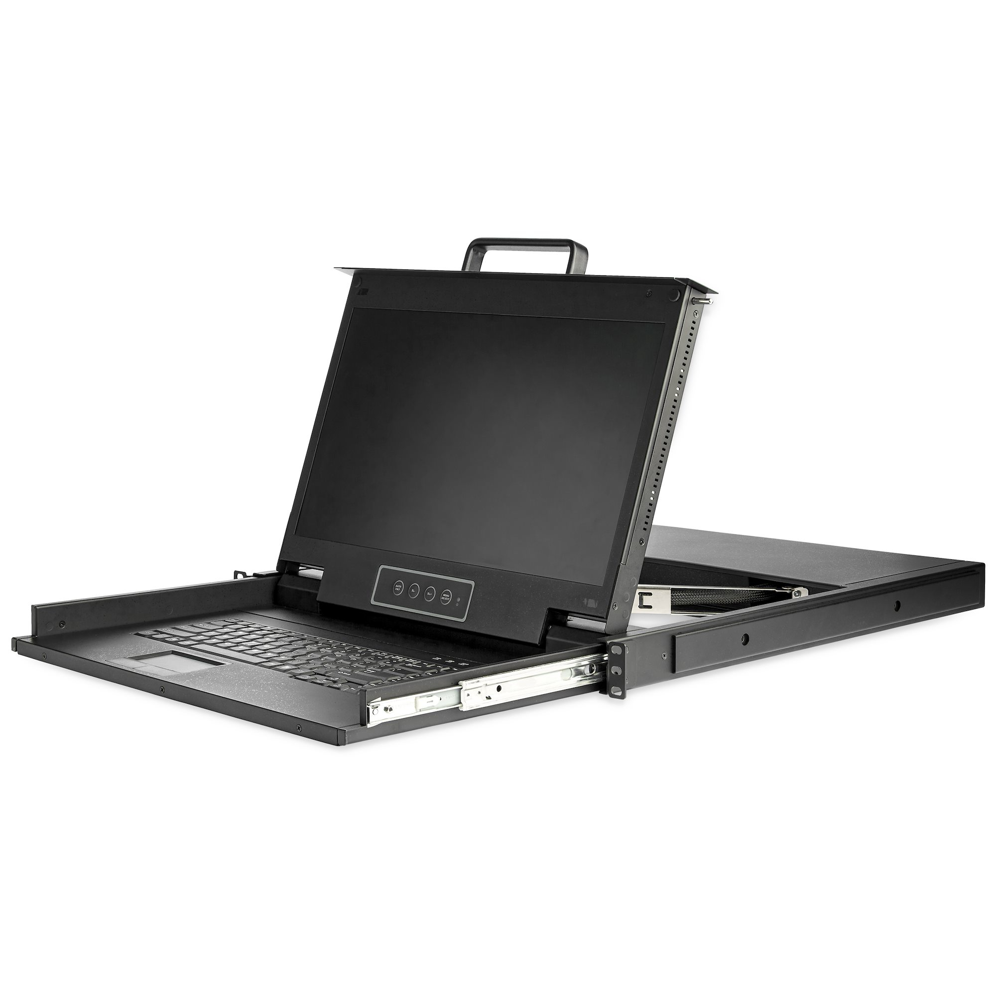 StarTech.com Single Port KVM Rack Console, HD 1080p, KVM Switch met 17" LCD Scherm voor Server Rack, Universele 1U LCD KVM Lade met Kabels & Hardware, USB Ondersteuning, 50000 MTBF, QWERTY Keyboard - Afbeelding 3