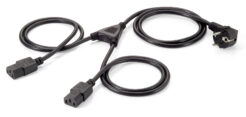 Equip 112220 Zwart 1,8 m Netstekker type F 2 x C13 stekker