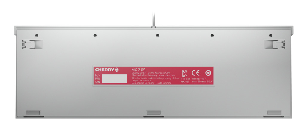 CHERRY MX 2.0S toetsenbord Gamen USB QWERTZ Duits Wit - Afbeelding 6