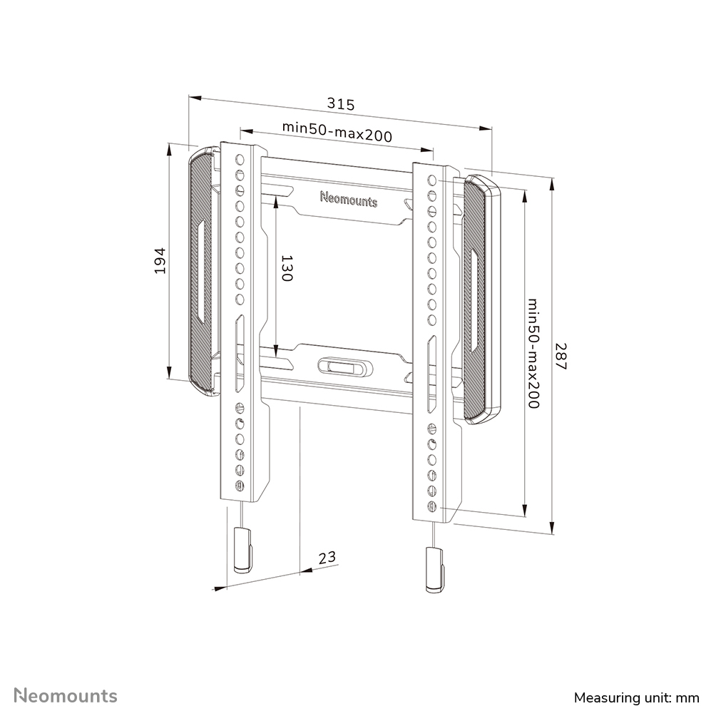 Neomounts WL30-550BL12 TV-beugel wand 24-65" - ultra-vlak - Easy Install - Afbeelding 16