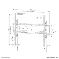 Neomounts WL35-750BL18 Heavy duty muurbeugel 55-98" - kantelbaar - vergrendelbaar - snelle installatie - TÜV - Afbeelding 18