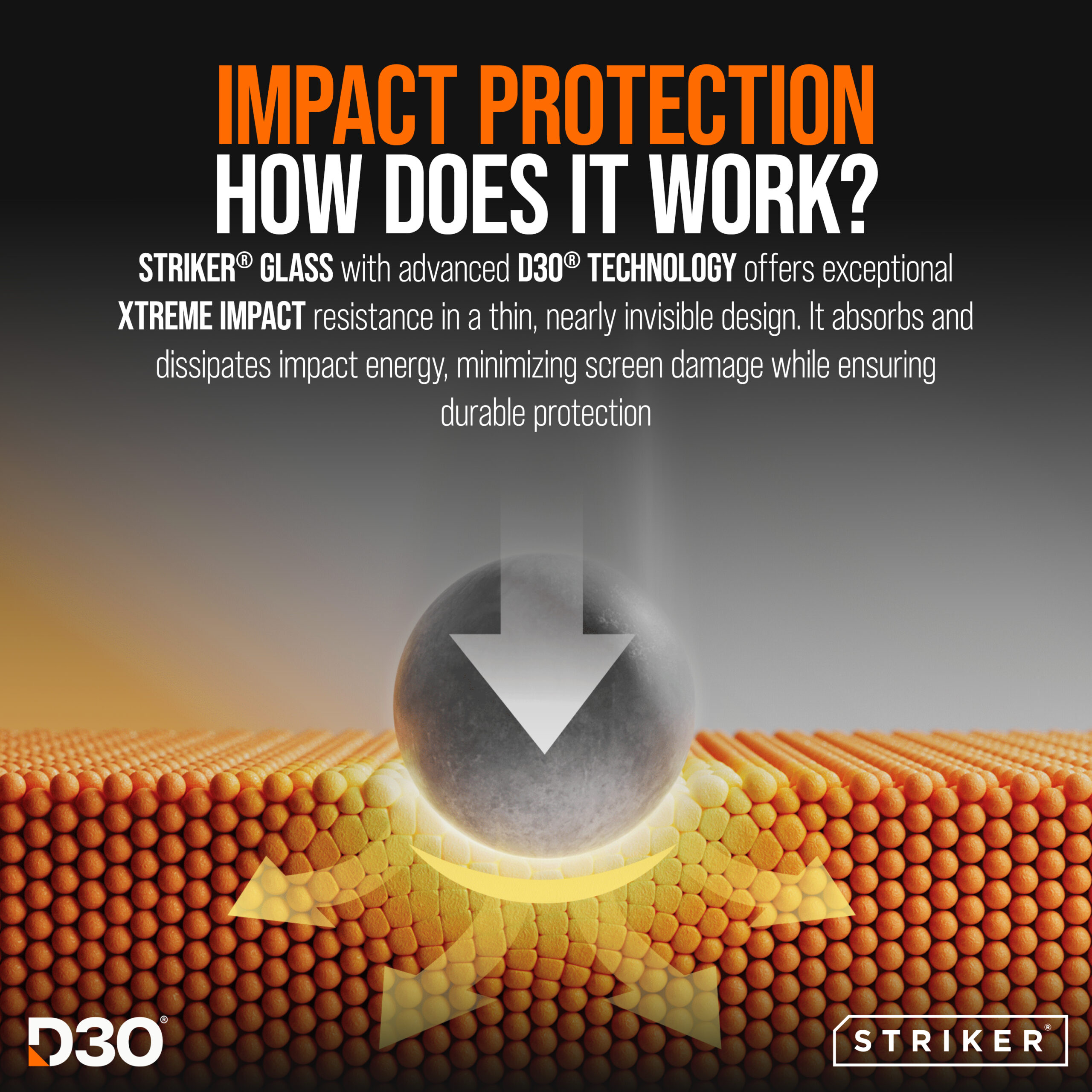 Striker D3O Xtreme Impact Privacy Glass Screen Protector - Black Frame - Samsung Galaxy S24+ 5G/S25+ 5G - Afbeelding 4