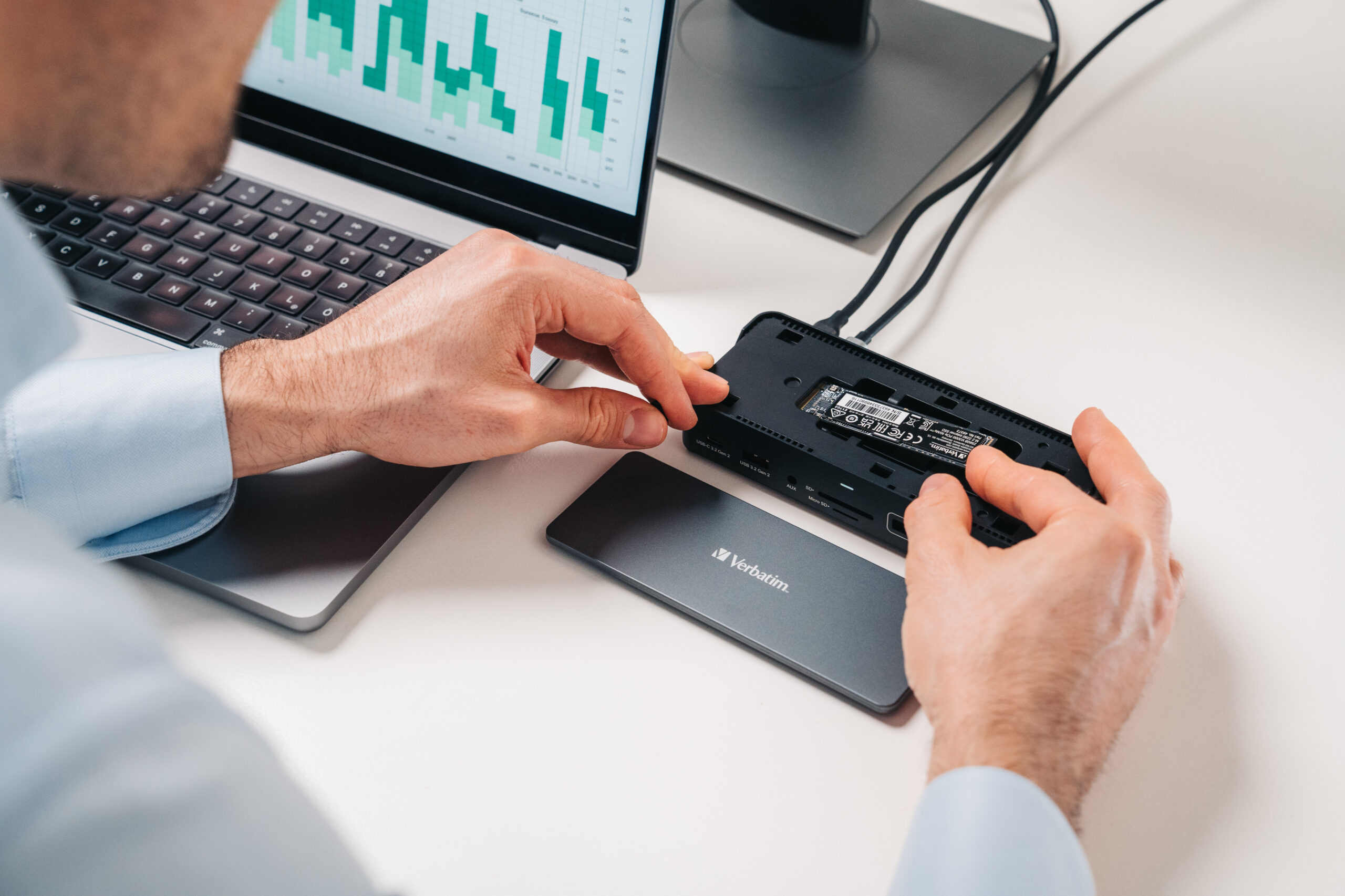 Verbatim USB-C Pro docking station CDS-15S: 15 poorten met SSD-sleuf - Afbeelding 10