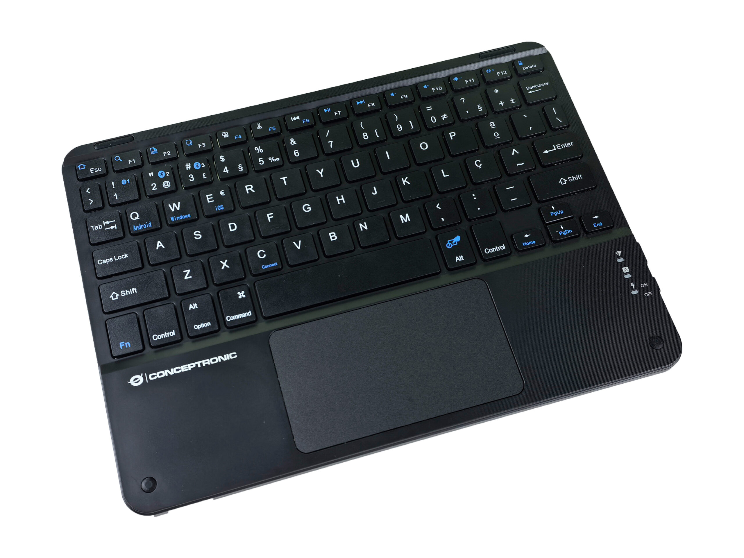 Conceptronic TOBIN01BPT toetsenbord Universeel Bluetooth QWERTY Portugees Zwart - Afbeelding 4