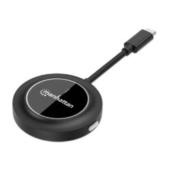 Manhattan Draadloze HDMI-adapter 1080p met USB-C-zender, dongle voor draadloze videoweergave vanaf een USB-C-apparaat naar een tv of HDMI-projector, vereist ontvanger van HDMI-presentatieset nr. 208420, zwart - Afbeelding 2