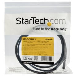 StarTech.com 1,8m USB-C Kabel, USB 5Gbps, 100W (5A) Power Delivery, Works With Chromebook Gecertificeerd, 4K 60Hz DP Alt Mode, USB-IF Gecertificeerd - Thunderbolt Compatibel - Afbeelding 7