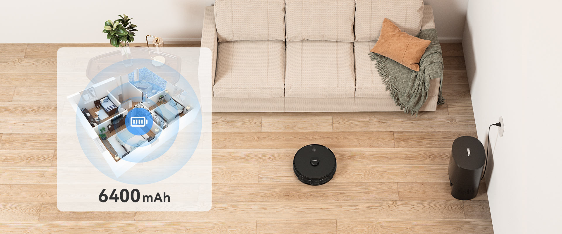 Imou RV1 Pro Max 0,3 l Zakloos Zwart - Afbeelding 13