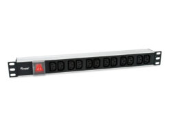 Equip 333318 energiedistributie 12 AC-uitgang(en) 1U Zwart, Zilver - Afbeelding 2