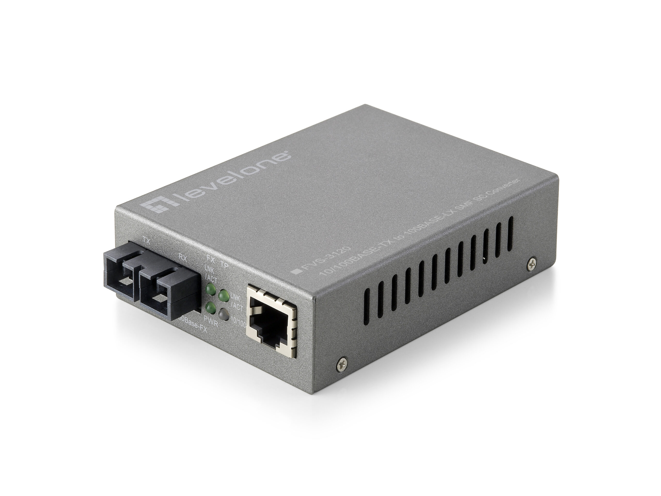 LevelOne FVS-3120 netwerk media converter 100 Mbit/s Single-mode Grijs - Afbeelding 2