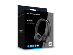 Conceptronic POLONA05BC hoofdtelefoon/headset Bedraad Hoofdband Kantoor/callcenter USB Type-C Zwart - Afbeelding 9