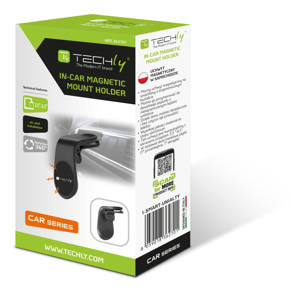Techly I-SMART-UNIALTY houder Passieve houder Mobiele telefoon/Smartphone Zwart - Afbeelding 3