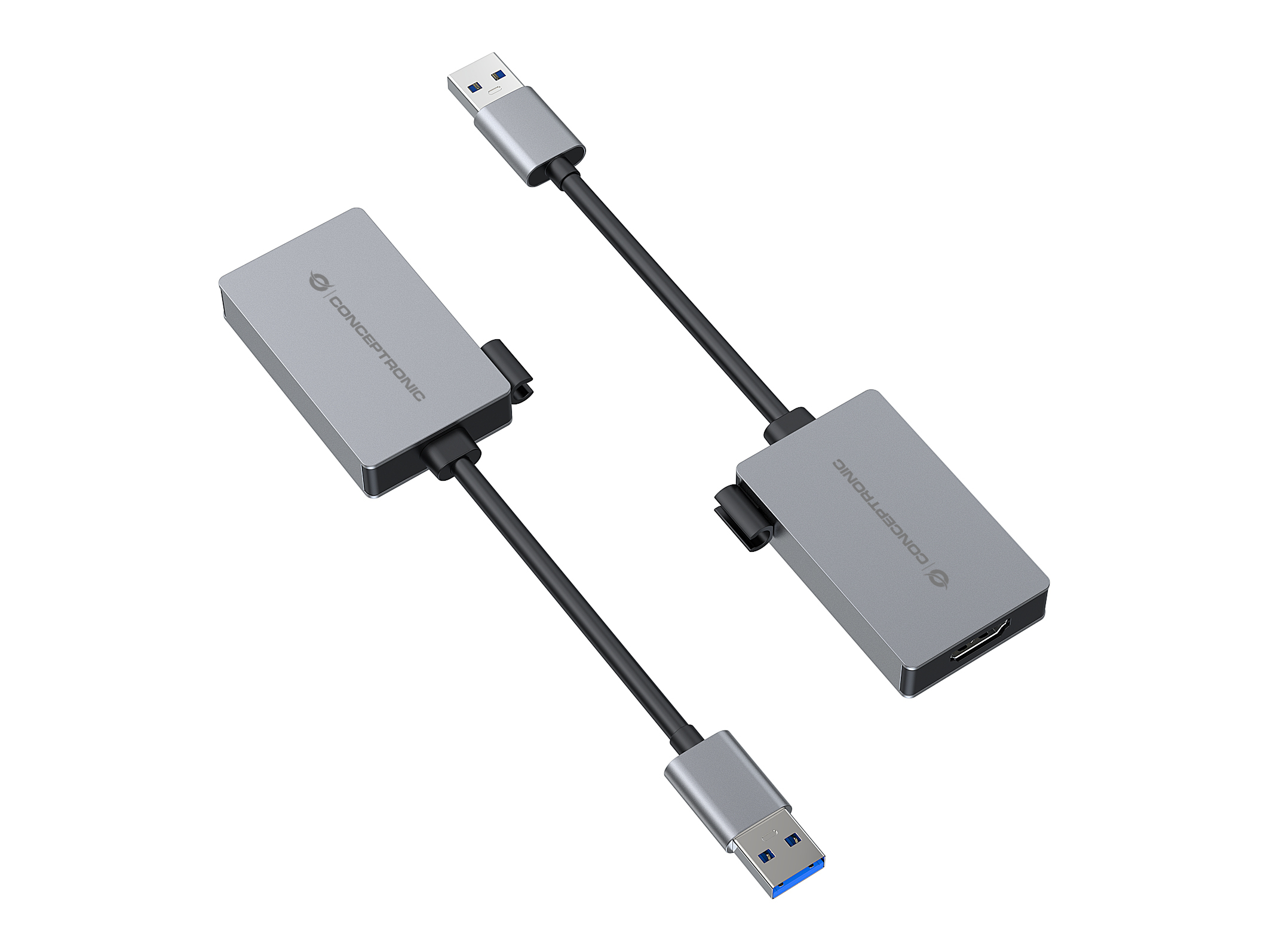 Conceptronic ABBY22G USB grafische adapter 1920 x 1080 Pixels Grijs - Afbeelding 4