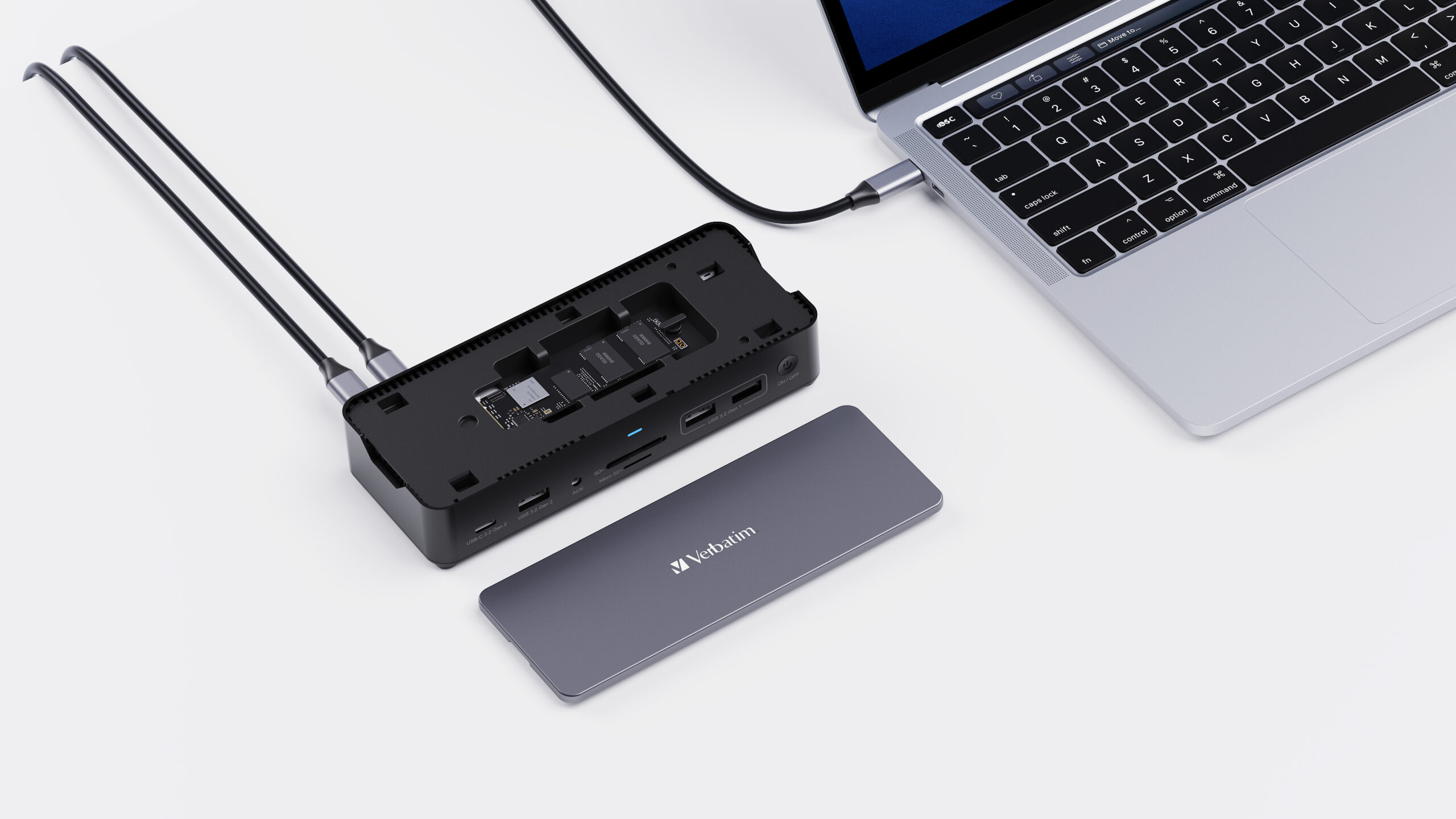 Verbatim USB-C Pro docking station CDS-15S: 15 poorten met SSD-sleuf - Afbeelding 3