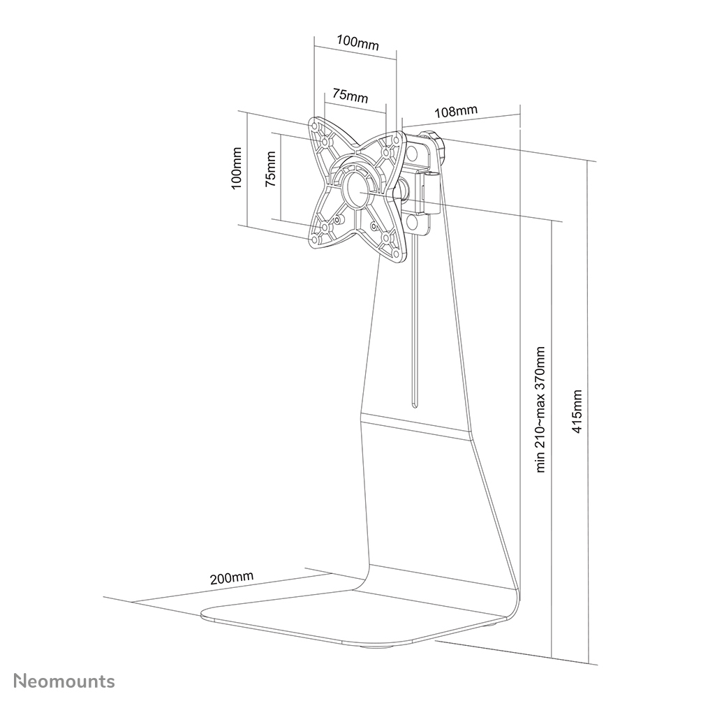 Neomounts FPMA-D850BLACK Monitorstandaard 10-27" - Afbeelding 13