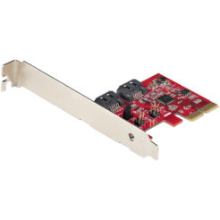 StarTech.com SATA PCIe Kaart - 2 Port PCIe SATA Uitbreidingskaart - 6Gbps - Full/Low Profile - PCI Express naar SATA Adapter/Controller - ASM1062R SATA RAID - PCIe naar SATA Converter