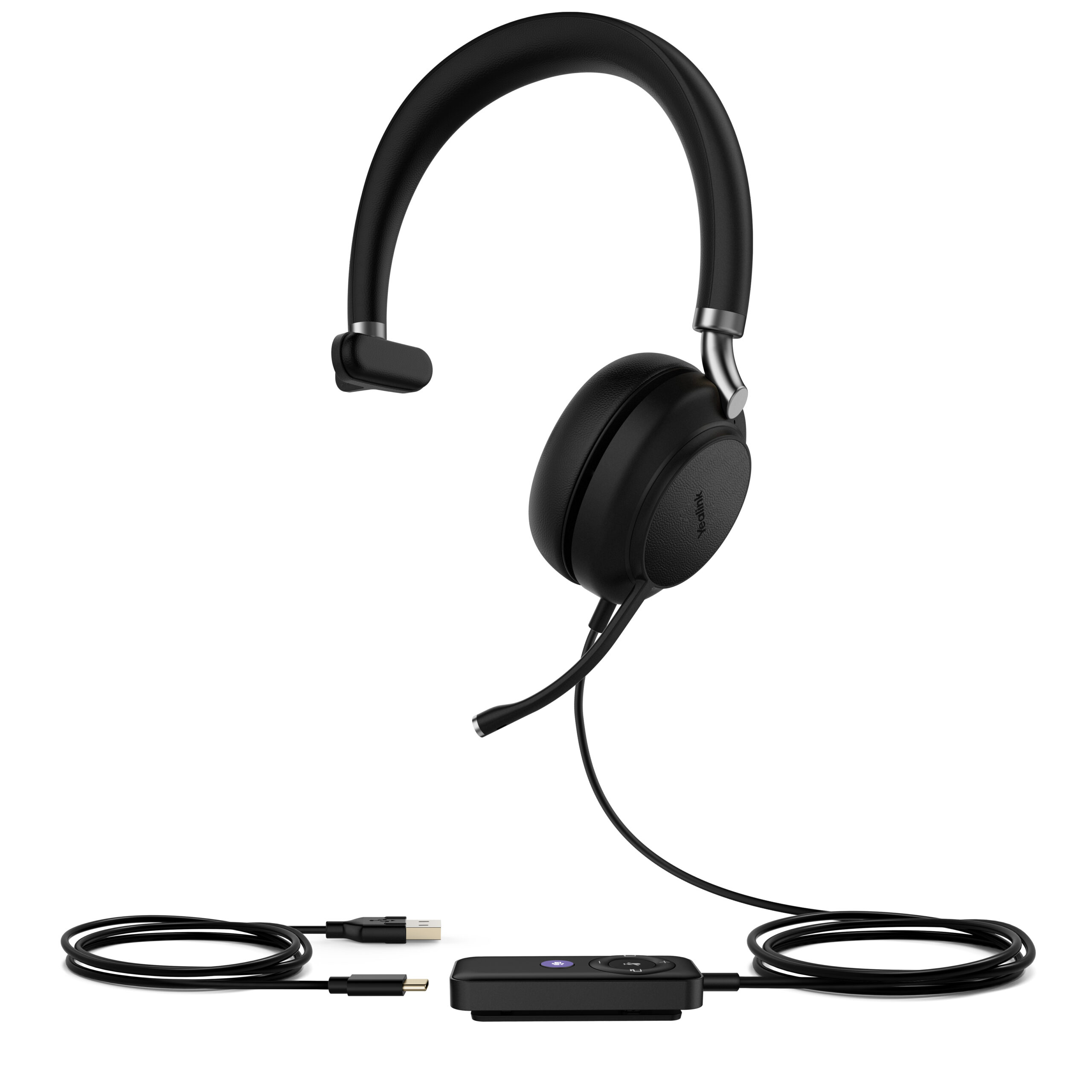 Yealink UH38 Mono Teams Headset Bedraad en draadloos Hoofdband Kantoor/callcenter Bluetooth Zwart - Afbeelding 2