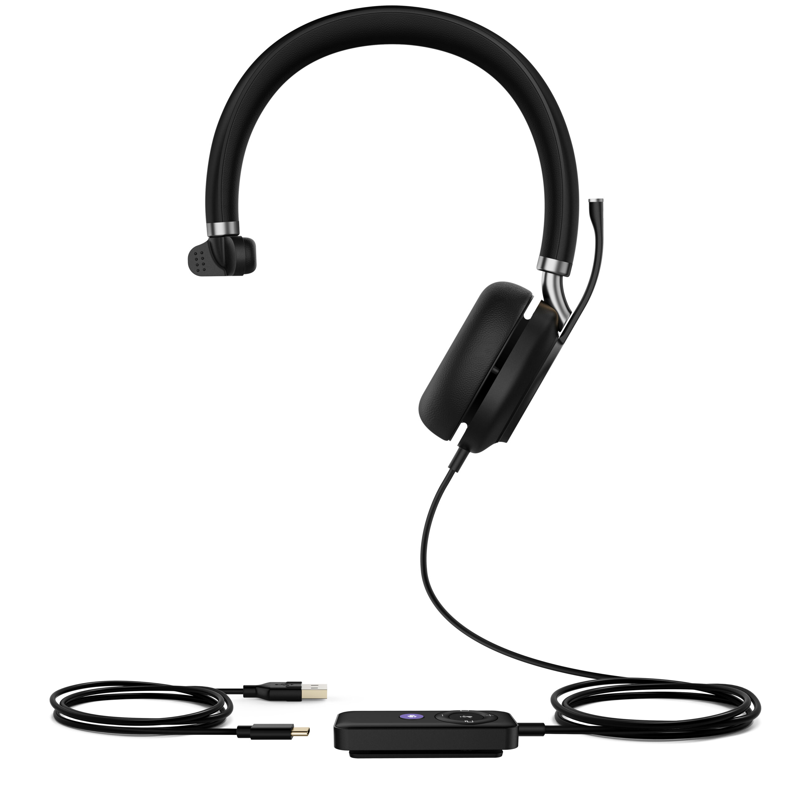 Yealink UH38 Mono Teams Headset Bedraad en draadloos Hoofdband Kantoor/callcenter Bluetooth Zwart - Afbeelding 3