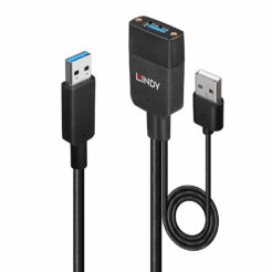 Lindy 43357 interface hub USB 3.2 Gen 2 (3.1 Gen 2) Type-A 100 Mbit/s Zwart