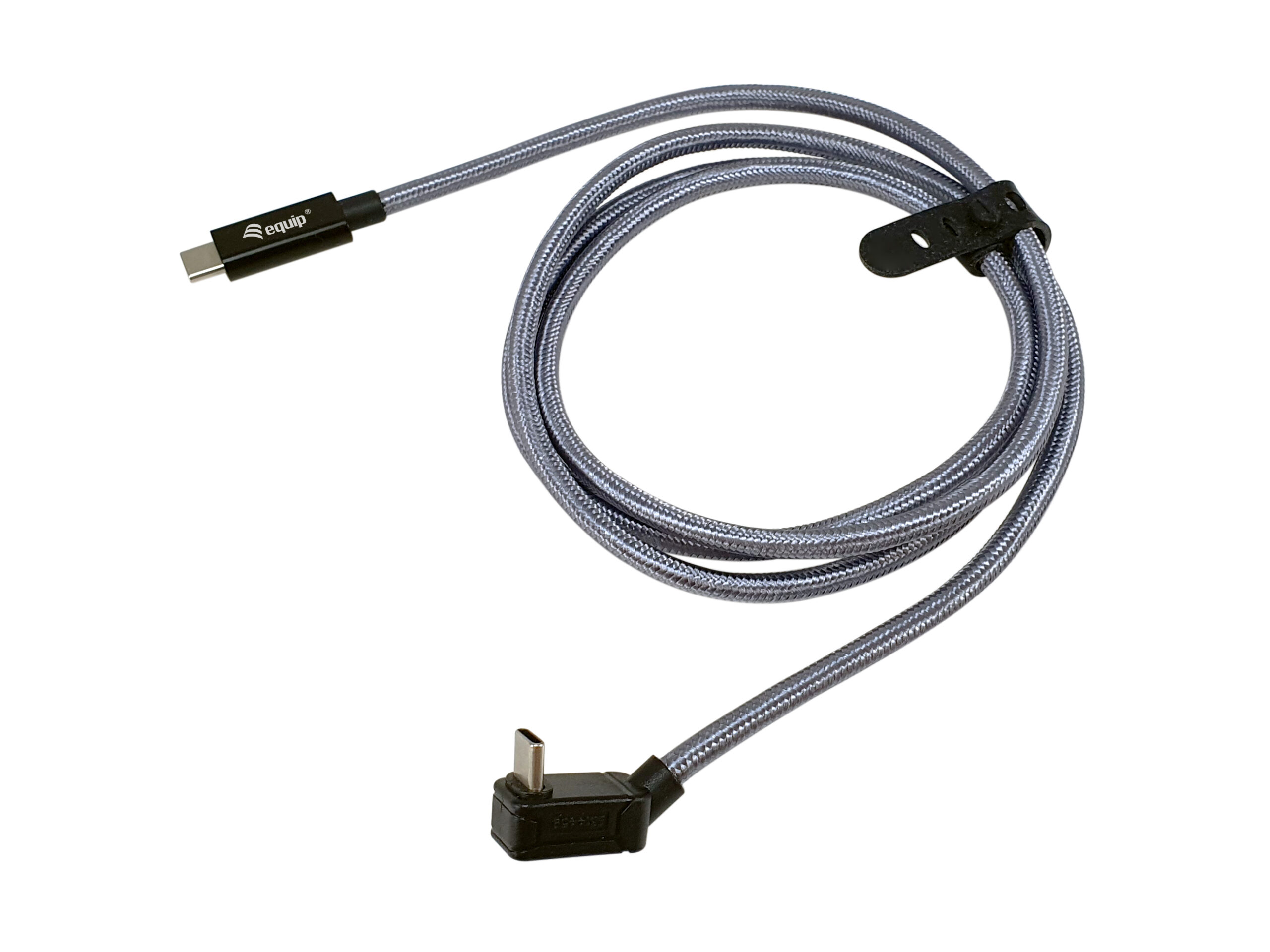 Equip 128423 USB 3.2 Gen 2x2 C naar C U-plug kabel, 3,0 m, zwart, M/M, PD240W, 4K/60Hz, 20Gbps