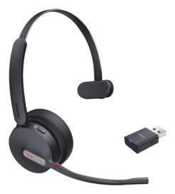 Yealink WH64 Hybrid Mono Teams Headset Draadloos Hoofdband Kantoor/callcenter Micro-USB Bluetooth Zwart