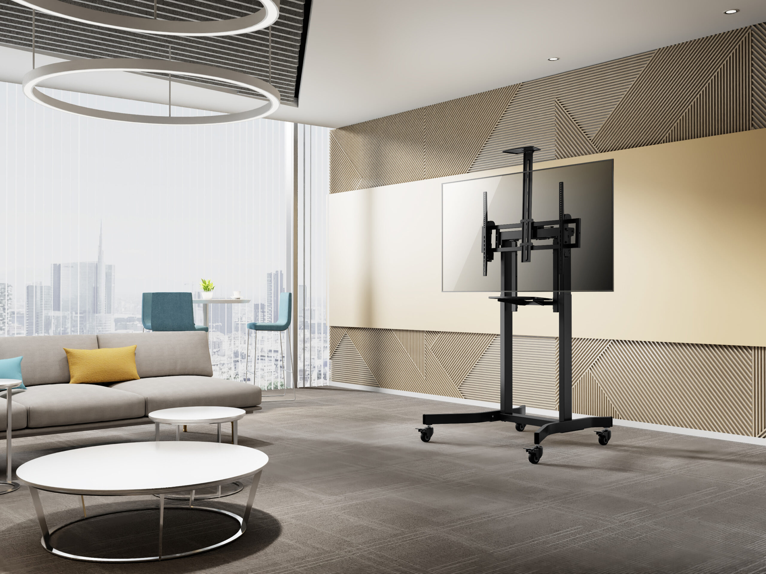 Equip 55"-100” Gemotoriseerde Mobiele LFD Trolley - Afbeelding 11