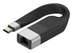 Techly ICOC USBC-RJ45 netwerkkabel Zwart 0,144 m