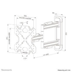 Neomounts WL40S-850BL12 TV-beugel wand 32-55" - full motion - snelle installatie - Afbeelding 21