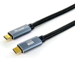 Equip 128359 USB 3.2 Gen 2 C naar C-kabel, M/M, 3,0 m, PD100W , 4K/60Hz, 10Gbps, Zwart