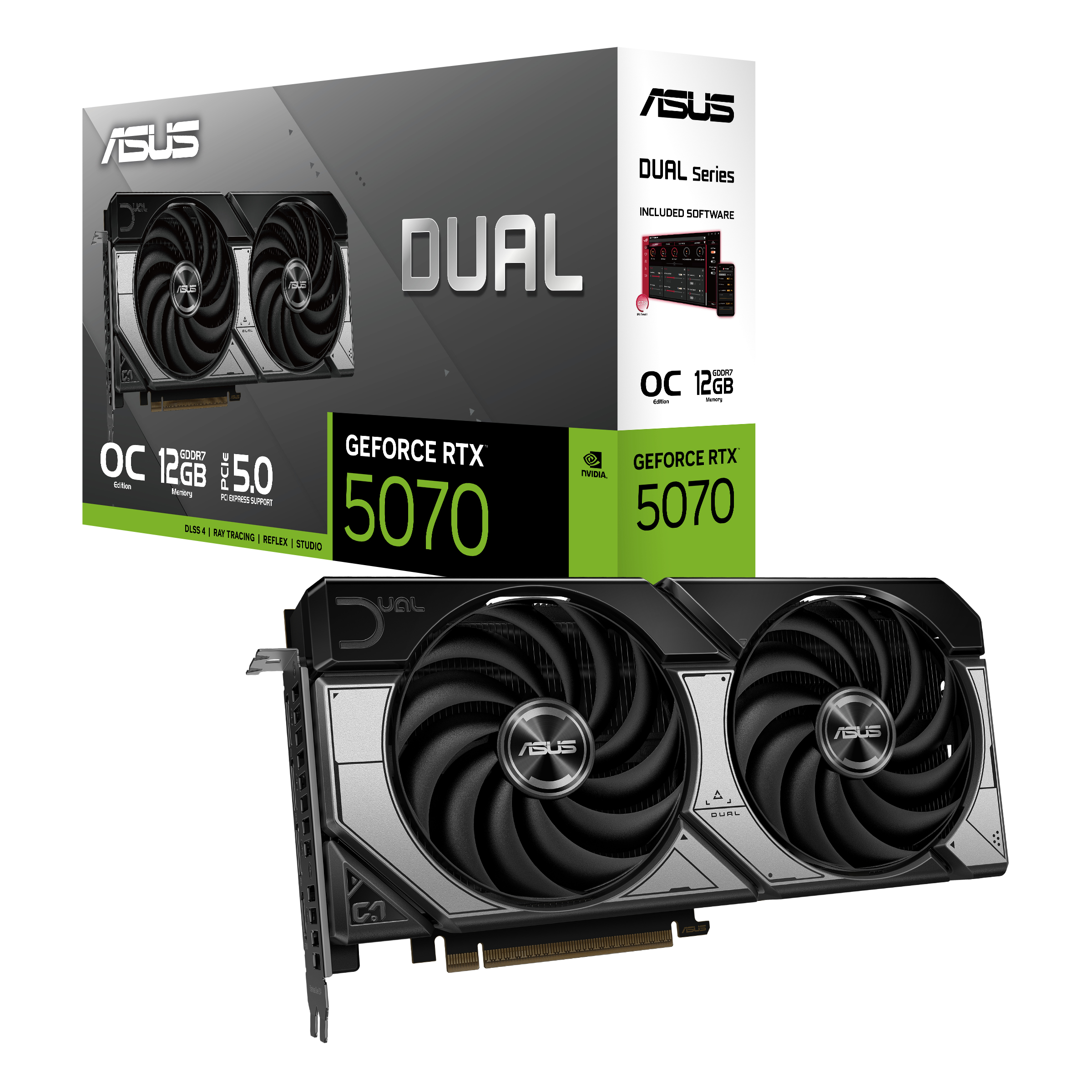 ASUS Dual -RTX5070-O12G NVIDIA GeForce RTX 5070 12 GB GDDR7 - Afbeelding 9