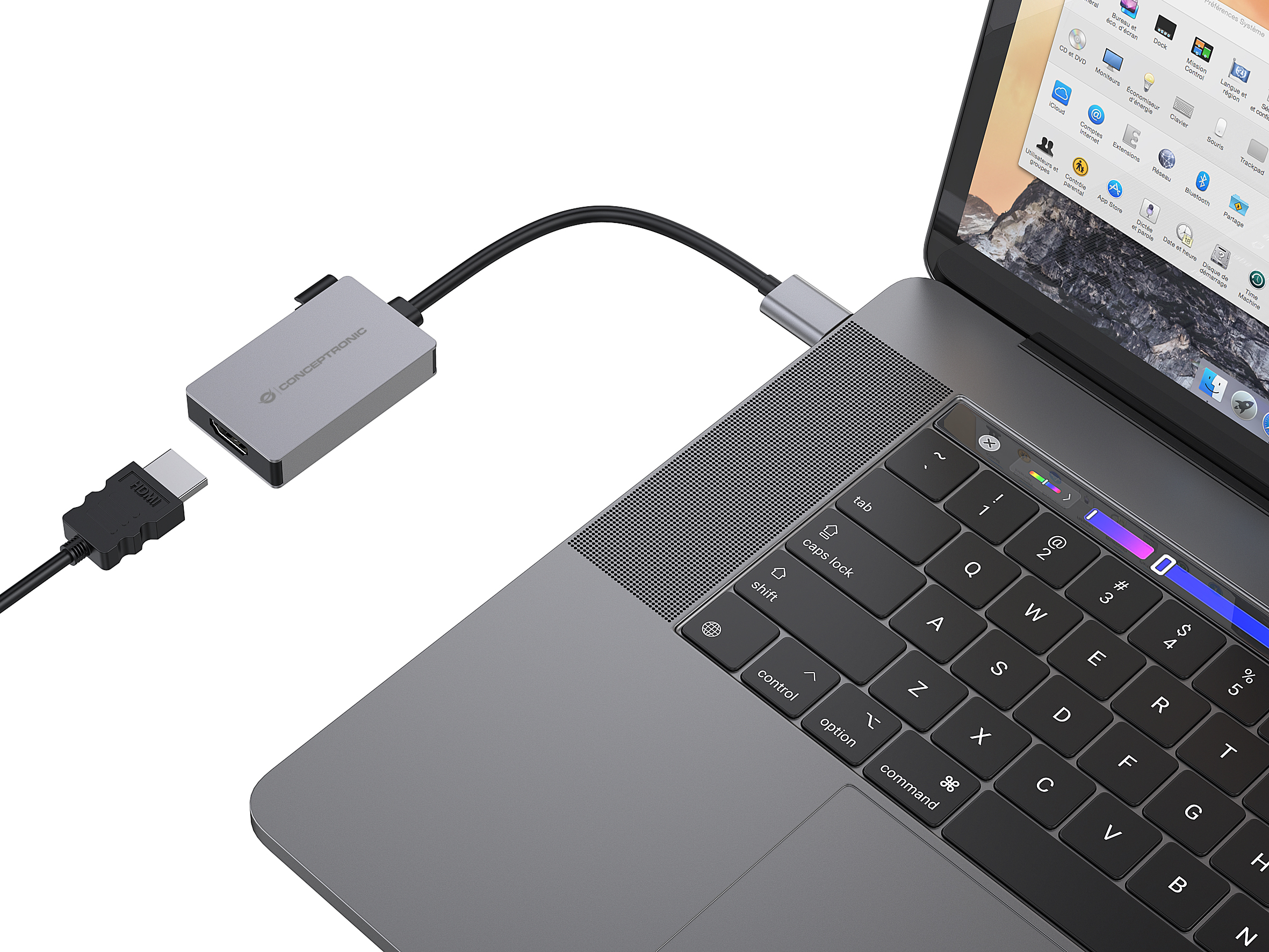 Conceptronic ABBY22G USB grafische adapter 1920 x 1080 Pixels Grijs - Afbeelding 5
