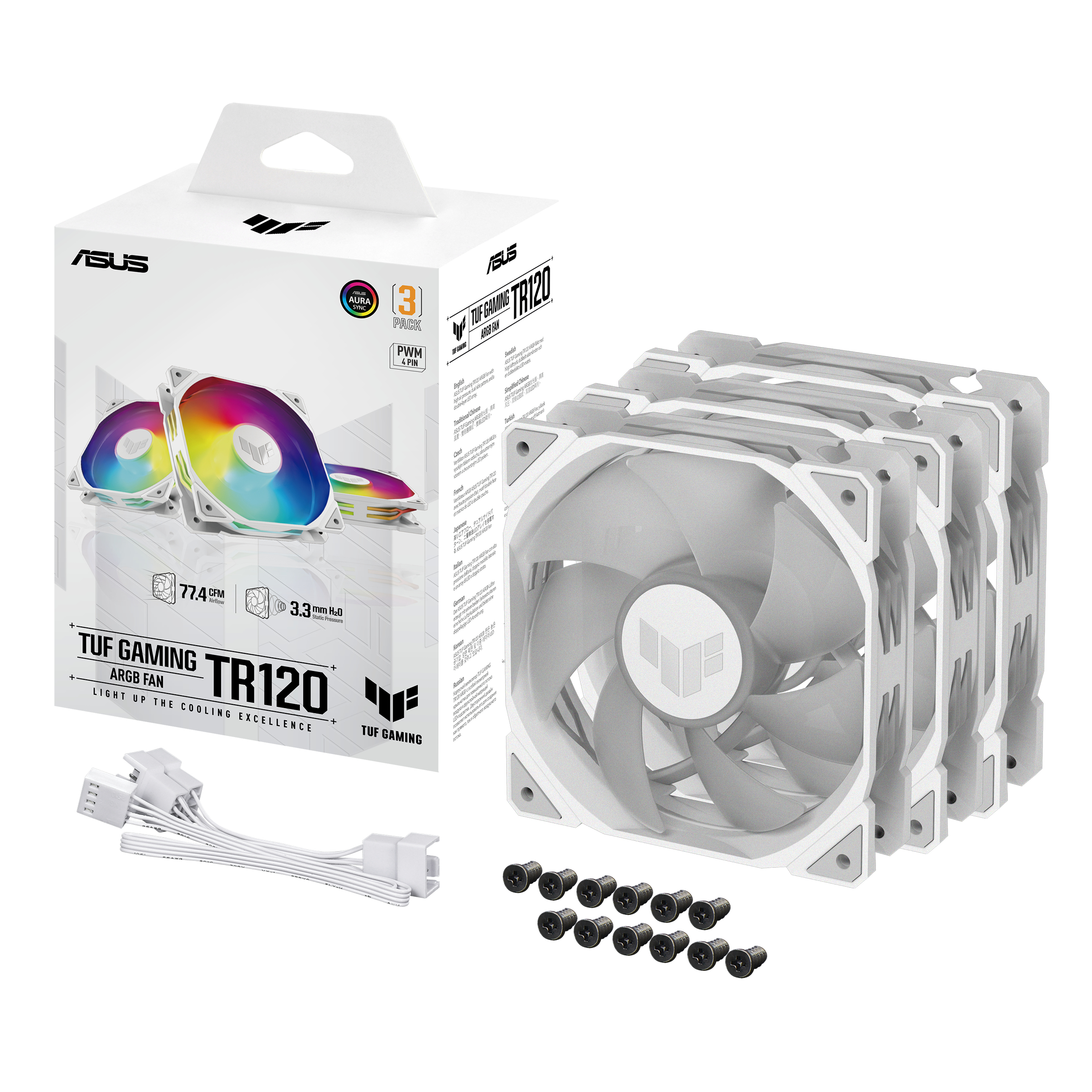ASUS TUF GAMING TR120 ARGB 3IN1 White Computer behuizing Luchtkoeler 12 cm Wit - Afbeelding 12