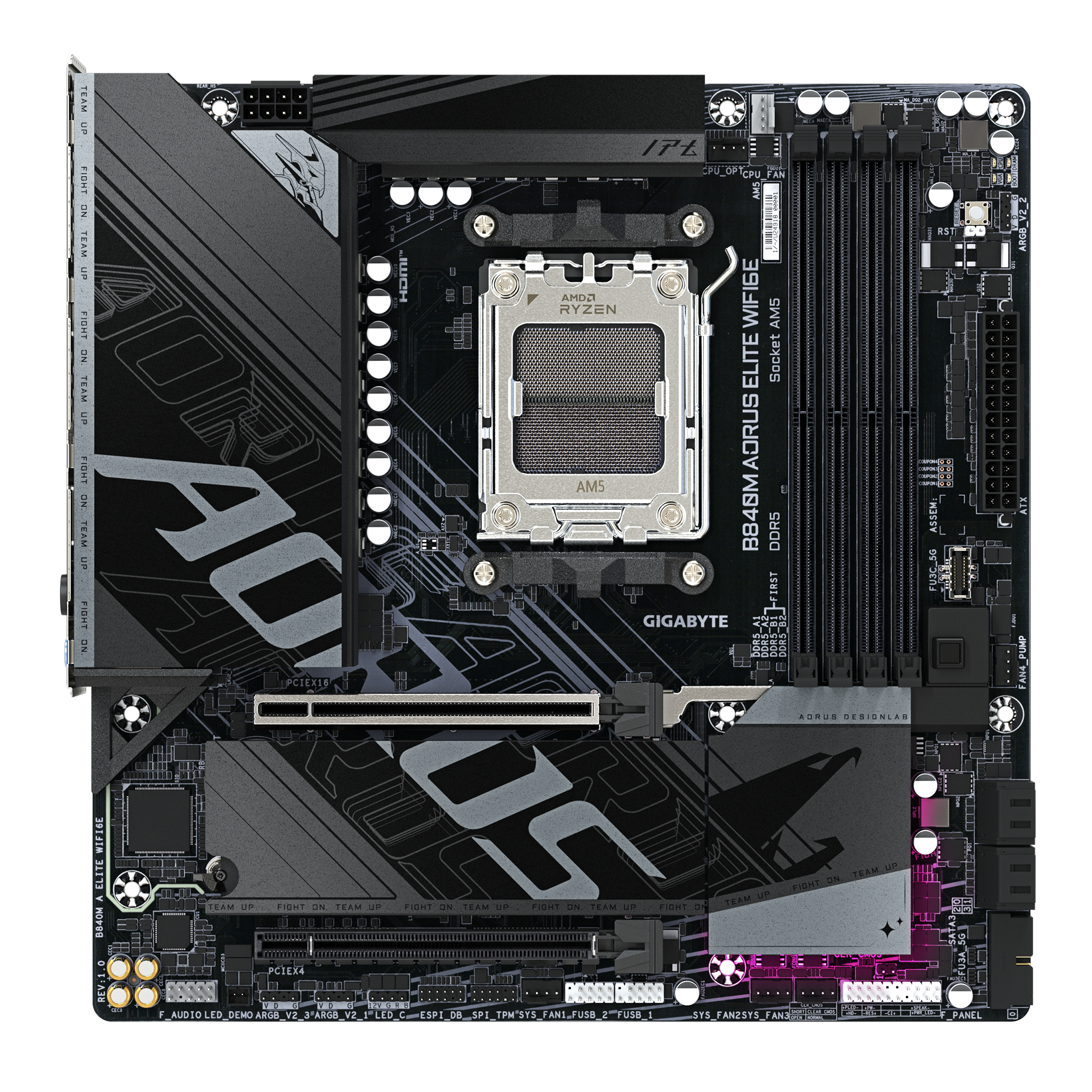 GIGABYTE B840M AORUS ELITE WIFI6E AMD B840 Socket AM5 micro ATX - Afbeelding 3
