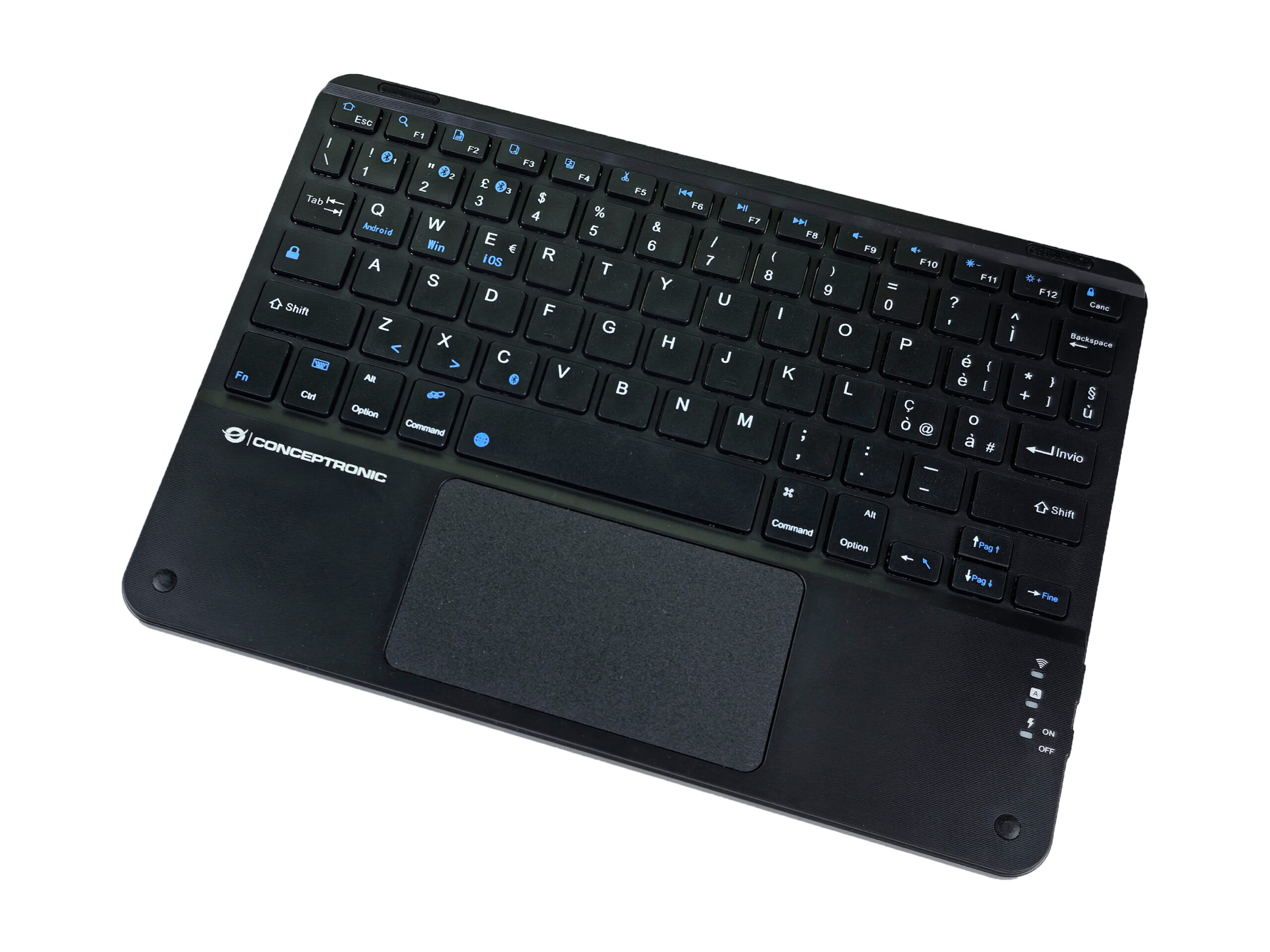Conceptronic TOBIN01BIT toetsenbord Universeel Bluetooth QWERTY Italiaans Zwart - Afbeelding 5