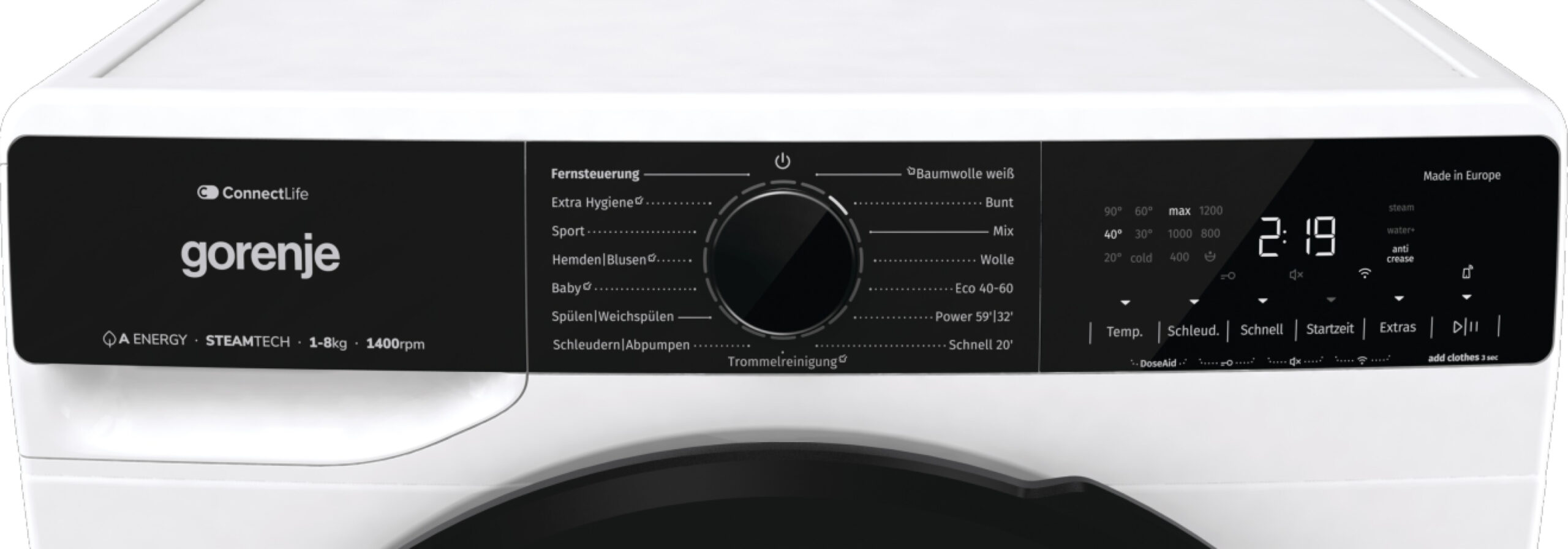 Gorenje W1PNA84ATSWIFI3 wasmachine Voorbelading 8 kg 1400 RPM Wit - Afbeelding 13