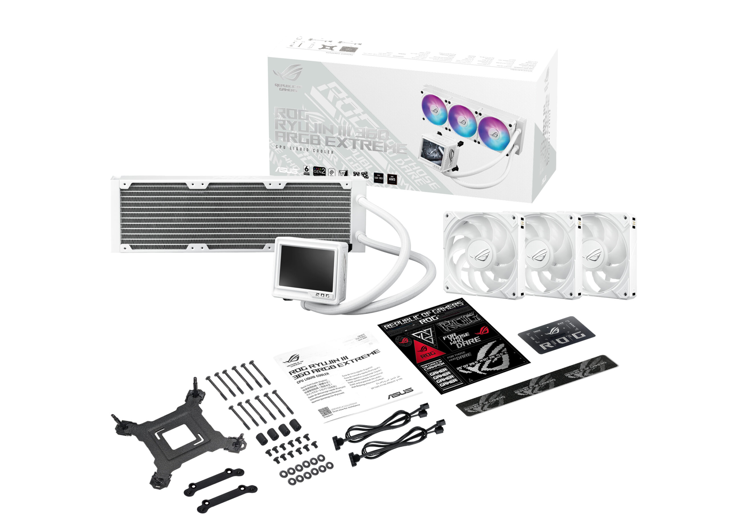 ASUS ROG RYUJIN III 360 ARGB EXTREME WHT Processor Alles-in-één vloeistofkoeler 12 cm Wit 1 stuk(s) - Afbeelding 19