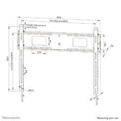 Neomounts WL30-750BL18 Heavy duty muurbeugel 55-98" - vlak - vergrendelbaar - snelle installatie - TÜV - Afbeelding 18
