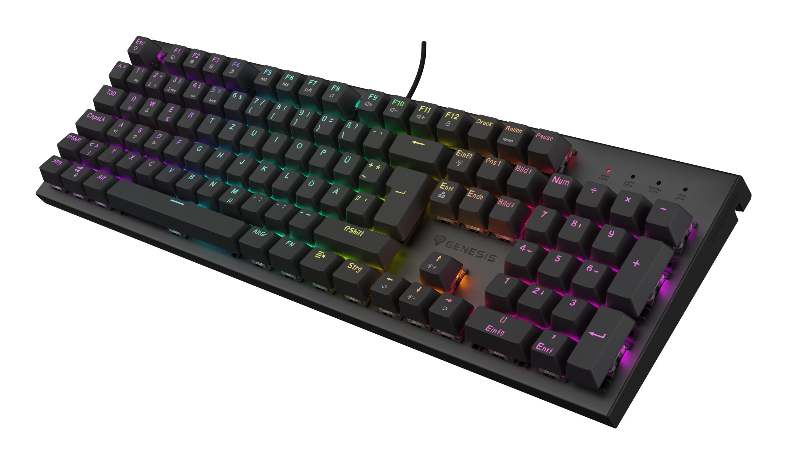 GENESIS Thor 303 toetsenbord Gamen USB QWERTZ Duits Zwart - Afbeelding 4