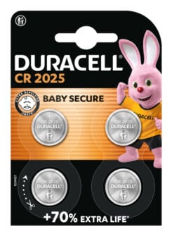 Duracell batterij knoopcel CR2025 3.0V Lithium 4St.