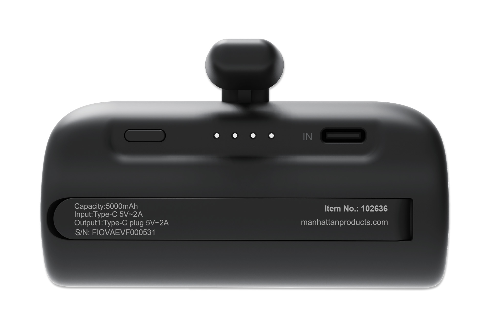 Manhattan 102636 powerbank Lithium-Ion (Li-Ion) 5000 mAh Zwart - Afbeelding 5