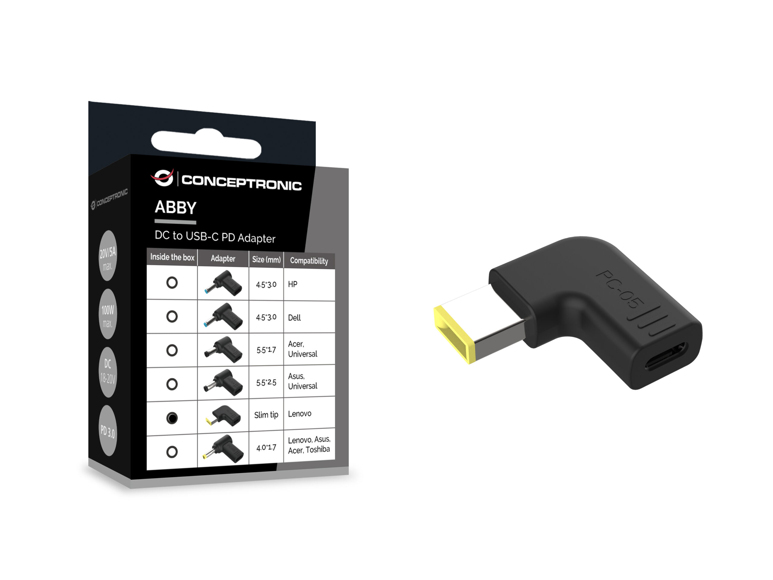Conceptronic ABBY15PC05 laptop accessoire Laptop stroomplug - Afbeelding 4