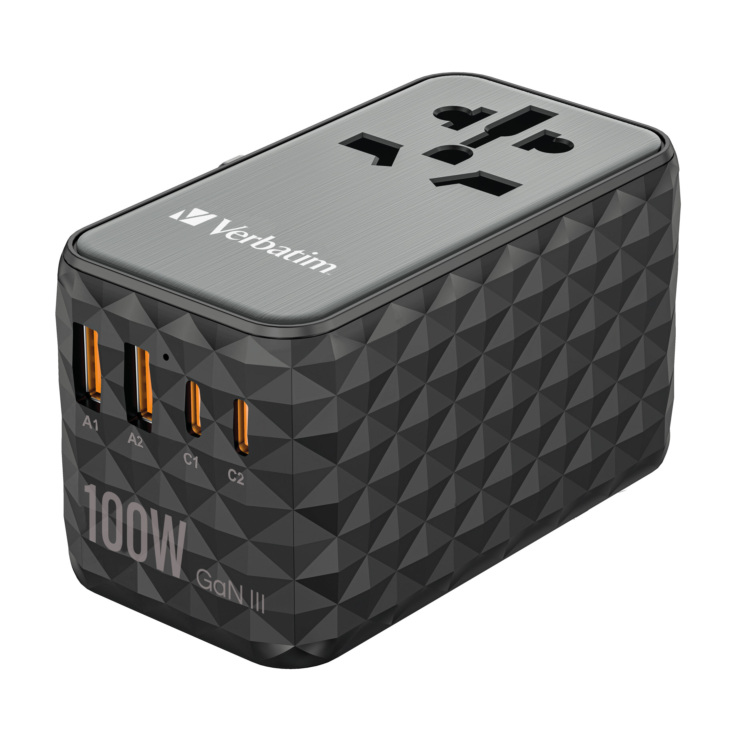 Verbatim UTA-06 100W GaN III universele reisadapter Met 2 x USB-C PD & QC 4+ & 2 x USB-A QC 3.0 poorten - Afbeelding 17