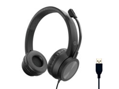 Conceptronic POLONA05B hoofdtelefoon/headset Bedraad Hoofdband Oproepen/muziek USB Type-A Zwart