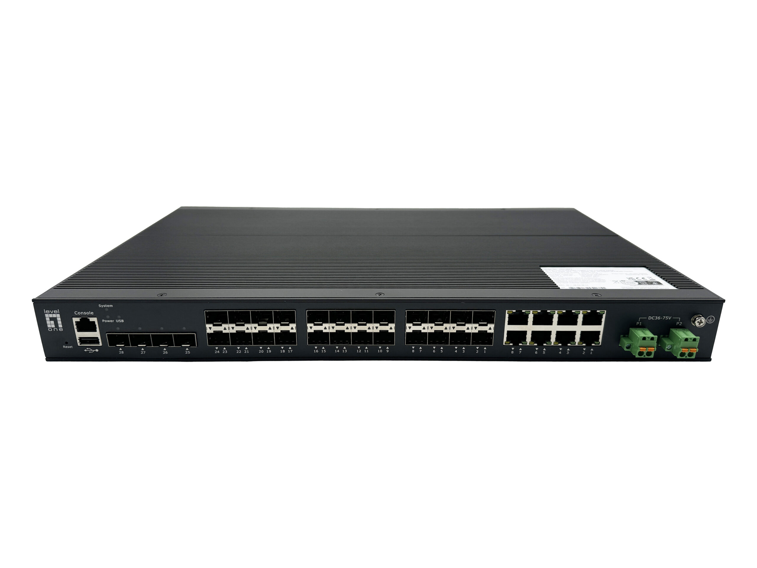 LevelOne IGU-2872 netwerk-switch Managed L2+ Zwart